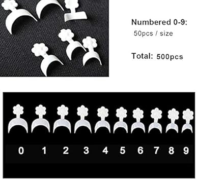 Mwoot 500 Pcs French Short False Nail Art Tips Crescent Shape Acrylic Finger Sticker Extension Tool 10 Sizes White - Image 3