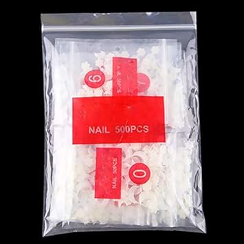 Mwoot 500 Pcs French Short False Nail Art Tips Crescent Shape Acrylic Finger Sticker Extension Tool 10 Sizes White - Image 5