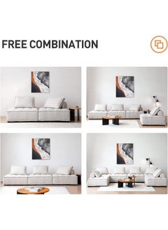 Comfynest Modular pit couch sectional sofa(2Piece) (Beige)  - Image 4