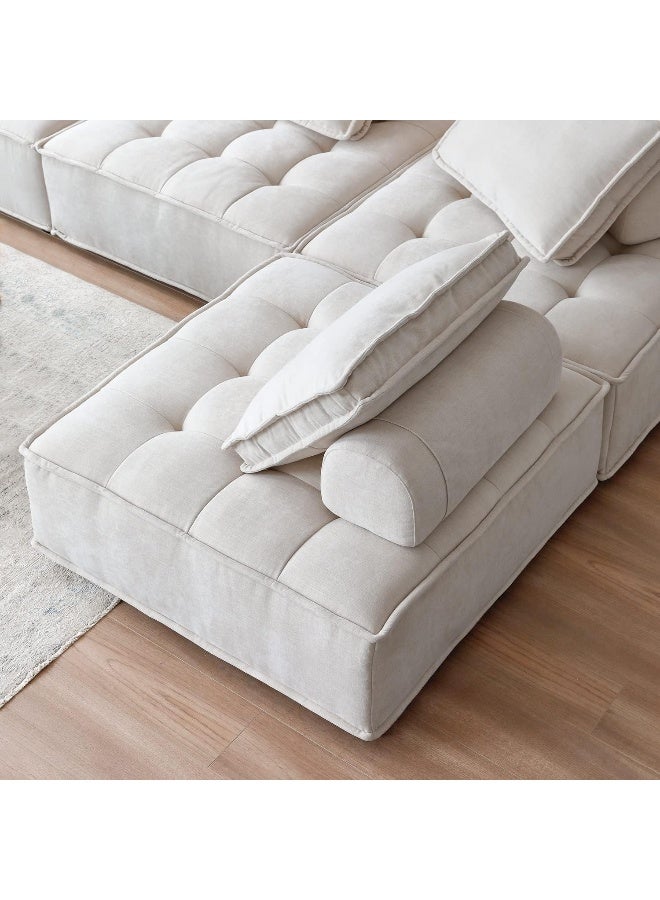 Comfynest Modular pit couch sectional sofa(2Piece) (Beige)  - Image 5