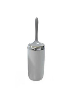 Primanova Premium acrylic bathroom toilet brush and holder, toilet brush with durable scrubbing brush and inner container for easy clean grey 