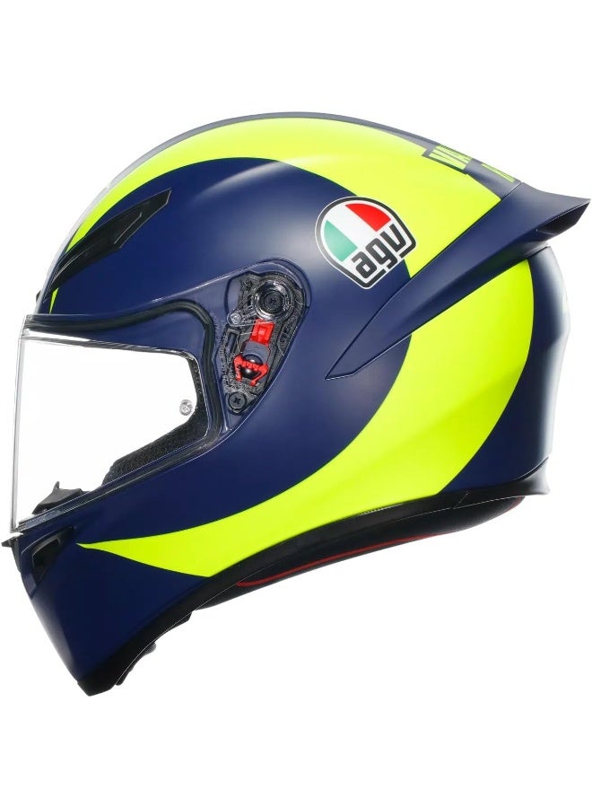 AGV K-1 S Soleluna 2018 Helmet (Blue/Yellow,L (59/60)) - Image 5