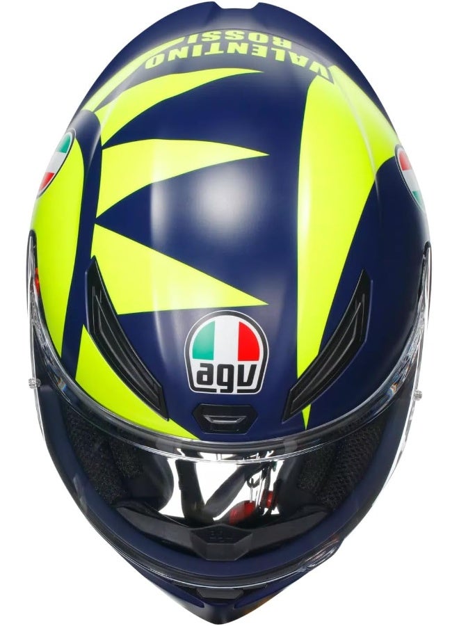 AGV K-1 S Soleluna 2018 Helmet (Blue/Yellow,L (59/60)) - Image 2