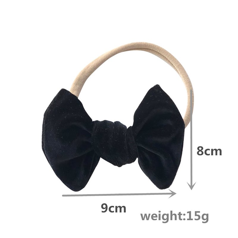 Song Qing Baby Girl Bows Nylon Headbands Elastics Hairbands for Baby Girls Newborn Infant Toddlers Kids - Image 3