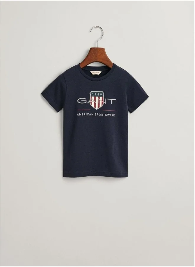 غانت Kids Archive Shield T-Shirt