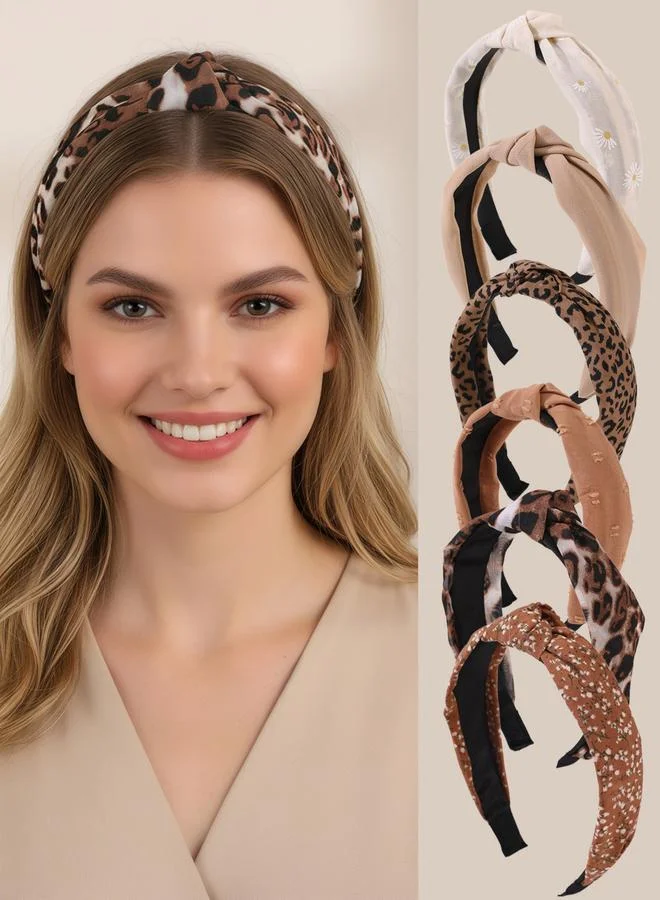 Take Two Pack of 6 - Leopard Printed Headband