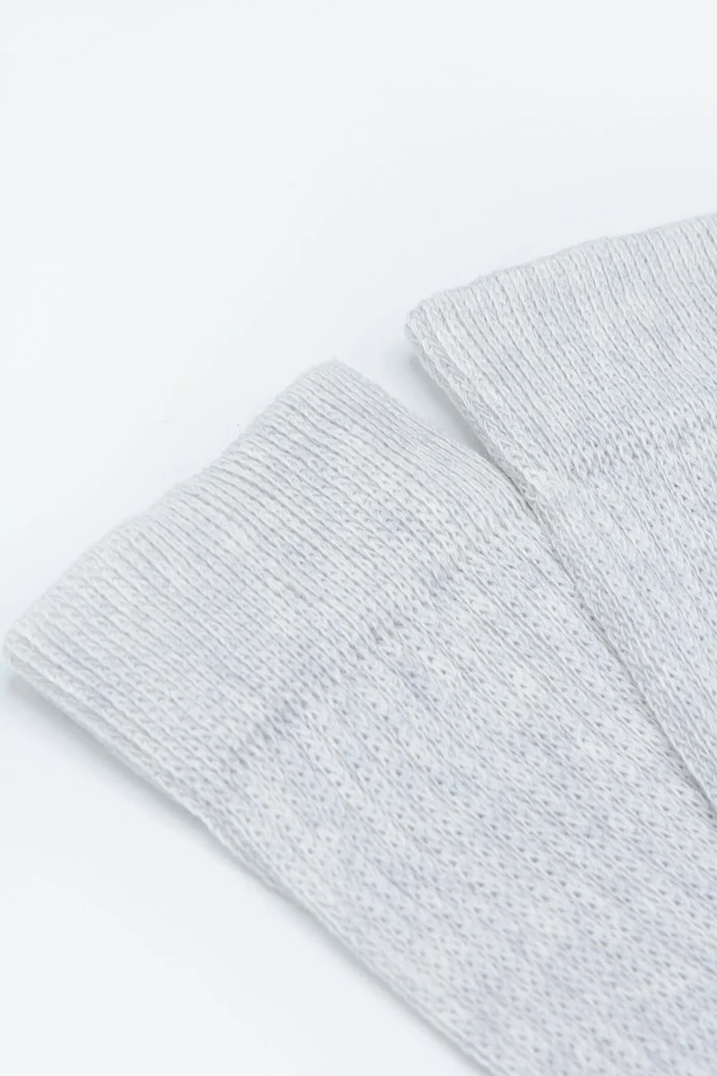 ان بي بي Gray Vertical Stripes Towel Socks