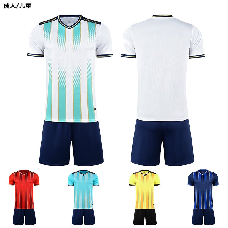2025 Football Uniform Suit Men'S And Women'S Sports Short-Sleeved Children'S Summer Game Training Team Uniform Jersey - Image 2