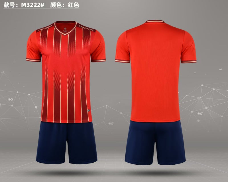 2025 Football Uniform Suit Men'S And Women'S Sports Short-Sleeved Children'S Summer Game Training Team Uniform Jersey - Image 1