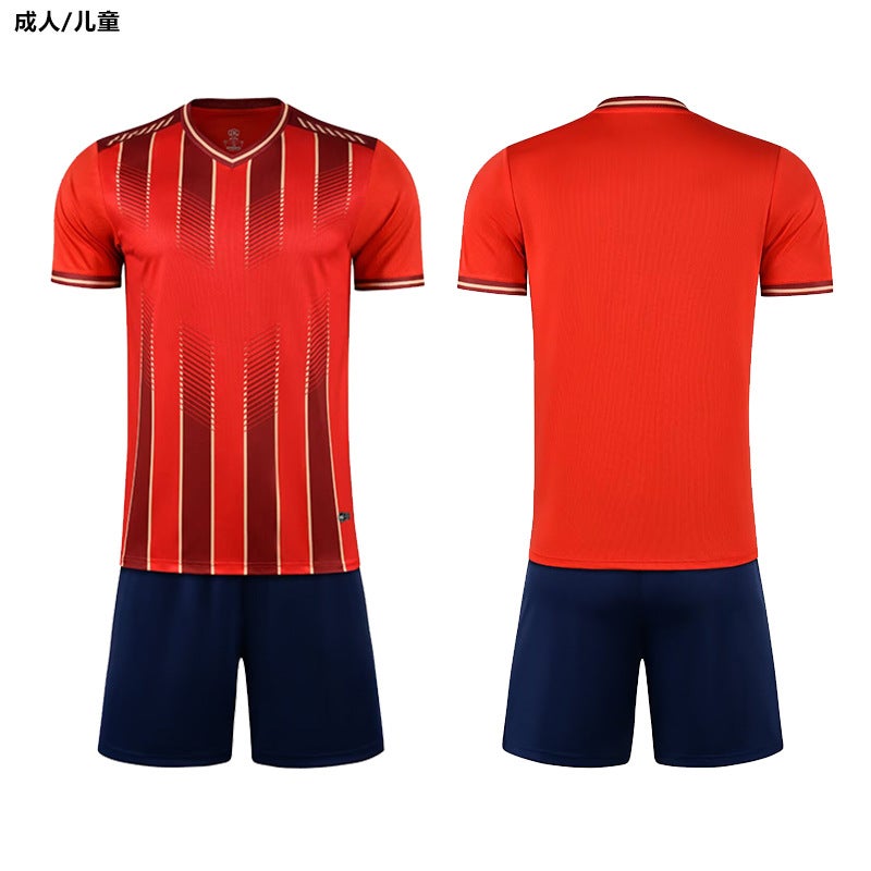 2025 Football Uniform Suit Men'S And Women'S Sports Short-Sleeved Children'S Summer Game Training Team Uniform Jersey - Image 3