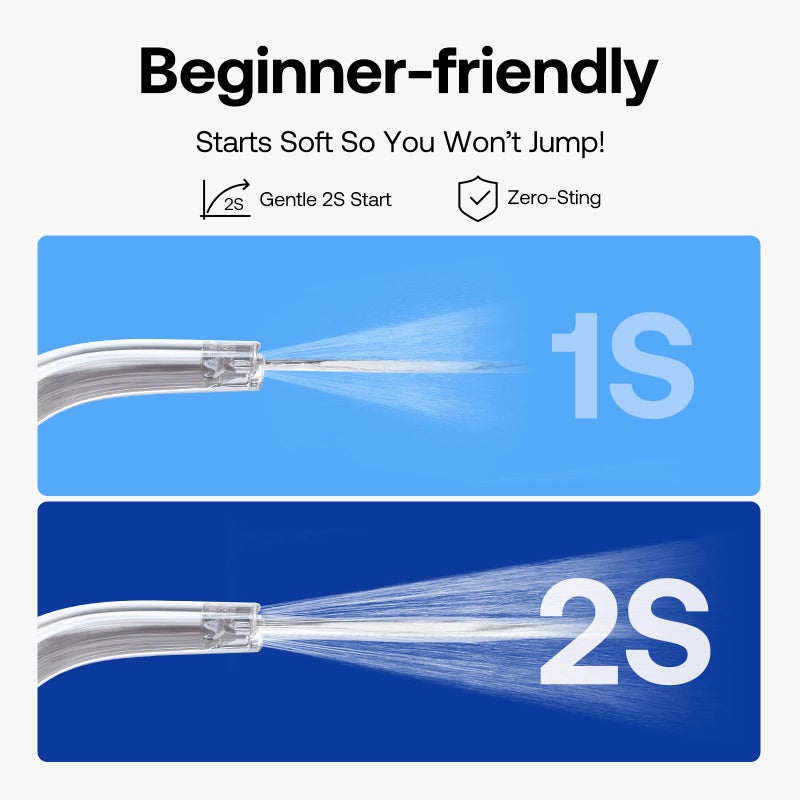 Bitvae Water Dental Flosser for Teeth, Cordless Water Teeth Cleaner Picks, 3 Modes 5 Intensities, IPX7 Waterproof, Rechargeable Water Dental Picks for Cleaning - Black - Image 5