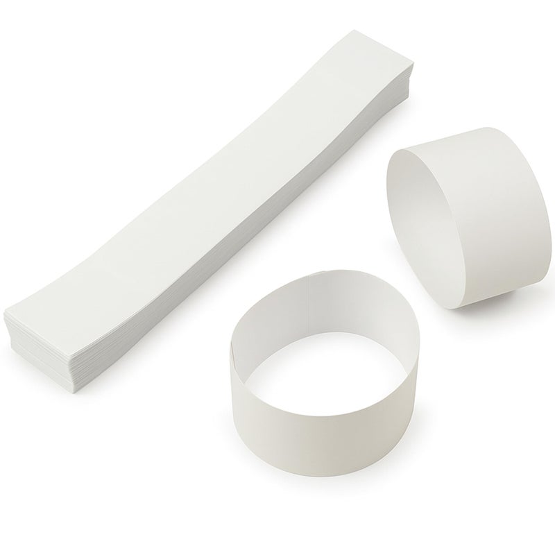 Queensell Pack of 100 Money Bands for Cash, Money Wrappers for Bills to Organize Cash - Self-Adhesive Money Straps, White Color - Image 1