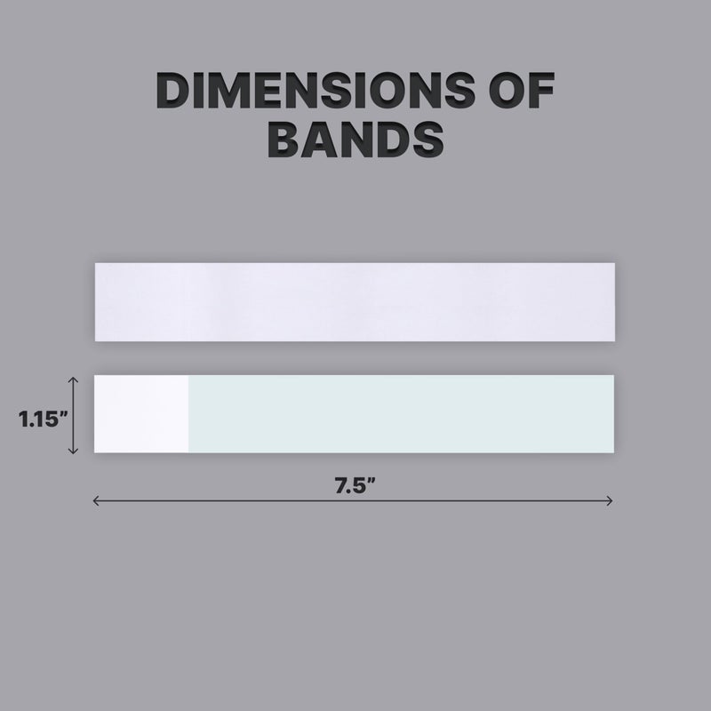Queensell Pack of 100 Money Bands for Cash, Money Wrappers for Bills to Organize Cash - Self-Adhesive Money Straps, White Color - Image 2
