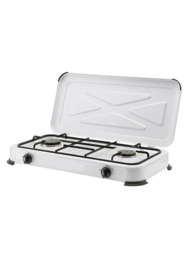 STARLUX 2 Burner Stainless Steel Kitchen Cooktop with Cover – Mini Camping Gas Cooker, Compact and Portable Stove for Home Kitchens, Outdoor Camping, and Travel Cooking – Durable, Easy to Clean, and Efficient - Image 2