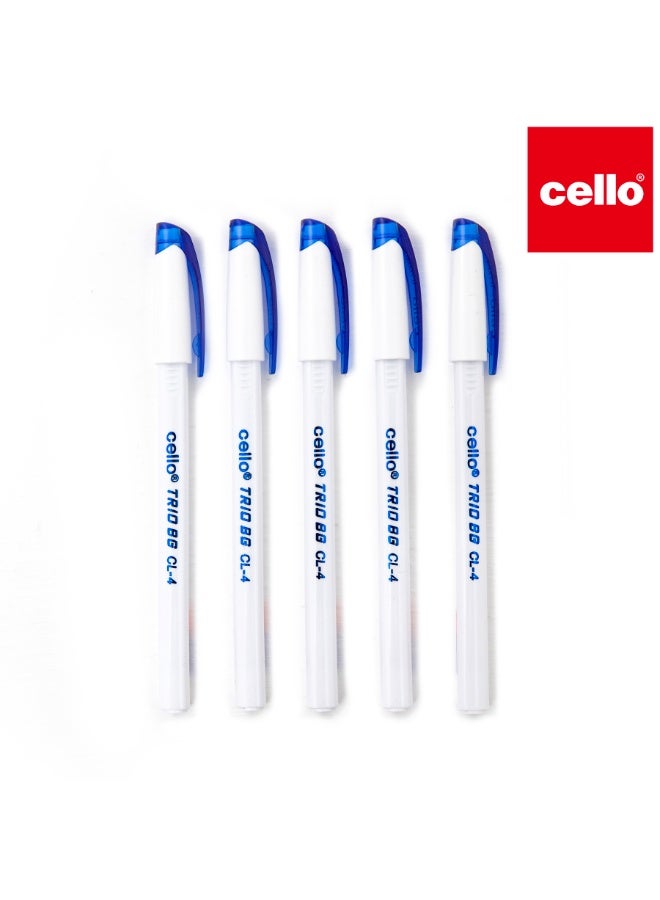 Cello 12 Pieces Ballpoint Pens, 0.7mm Ball Point Pens , Flexible Round Barrel for Writing Comfort ,Selling Ballpoint Pens,Blue - Image 2