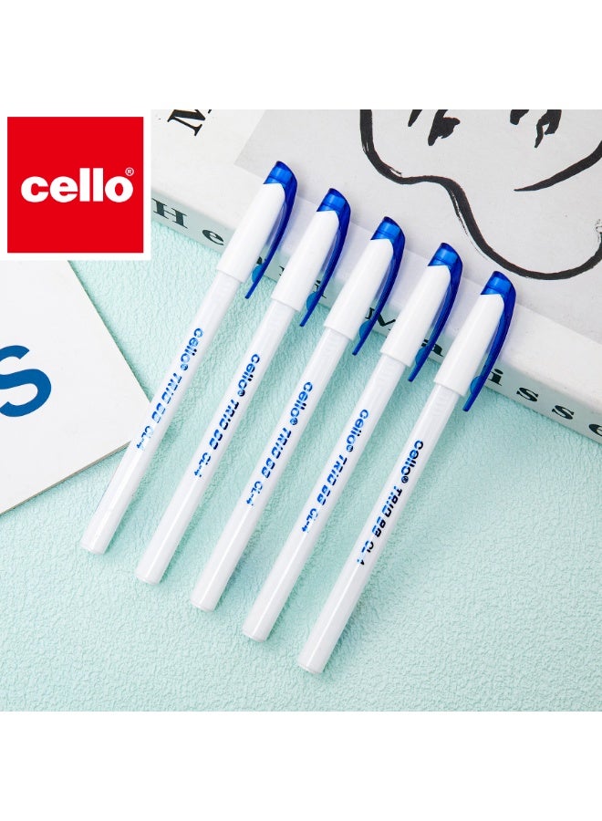Cello 12 Pieces Ballpoint Pens, 0.7mm Ball Point Pens , Flexible Round Barrel for Writing Comfort ,Selling Ballpoint Pens,Blue - Image 4