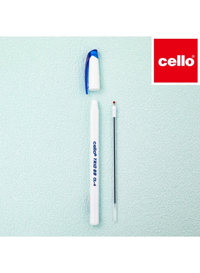 Cello 12 Pieces Ballpoint Pens, 0.7mm Ball Point Pens , Flexible Round Barrel for Writing Comfort ,Selling Ballpoint Pens,Blue - Image 5