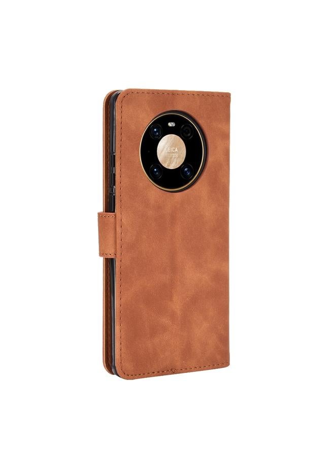 The Bros Case For Huawei Mate 40 Pro Solid Color Skin Feel Magnetic Buckle Horizontal Flip Calf Texture PU Leather Case with Holder & Card Slots & Wallet - Image 3