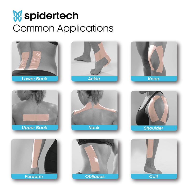Spidertech شريط كينيسيو العلاجي اللطيف من سبايدر تيك للبشرة الحساسة والمشعة 2"x16.4'50mmx5m - Image 4