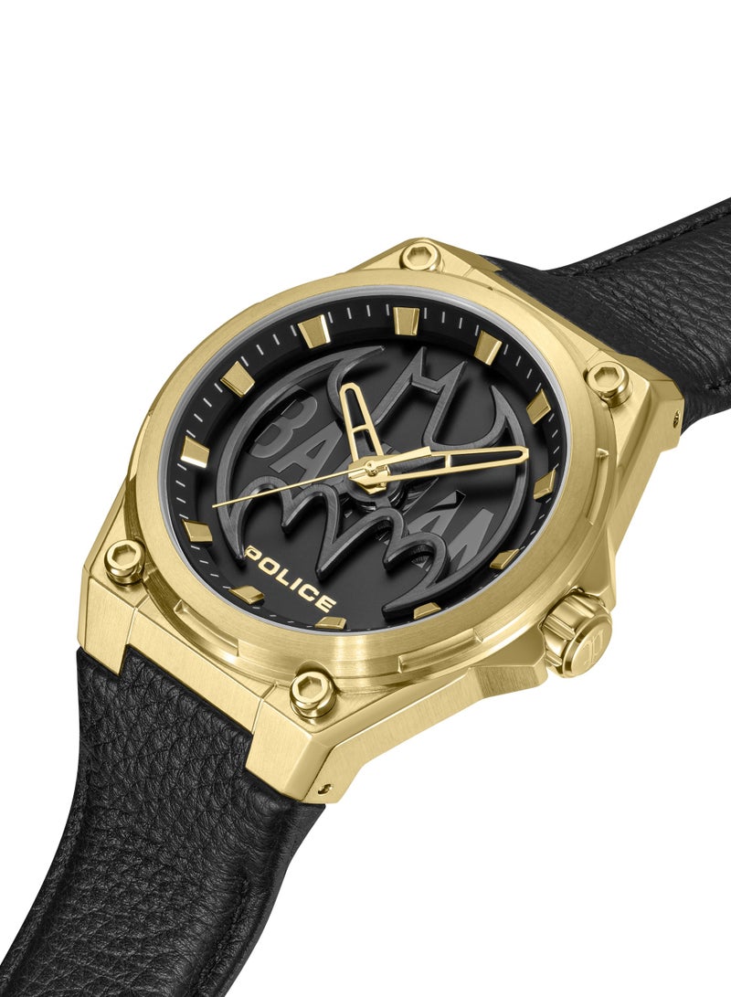 POLICE Men Batwing Special Edition Genuine Leather Strap Analog Watch for Men, 45mm - Image 2