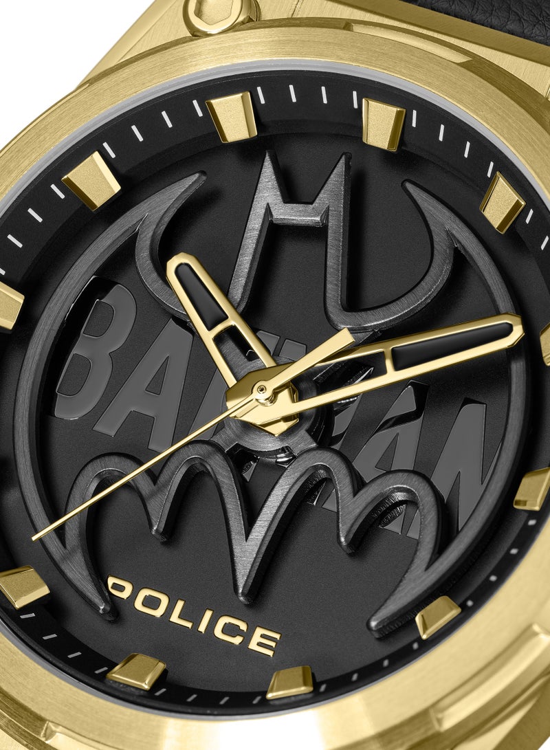POLICE Men Batwing Special Edition Genuine Leather Strap Analog Watch for Men, 45mm - Image 4