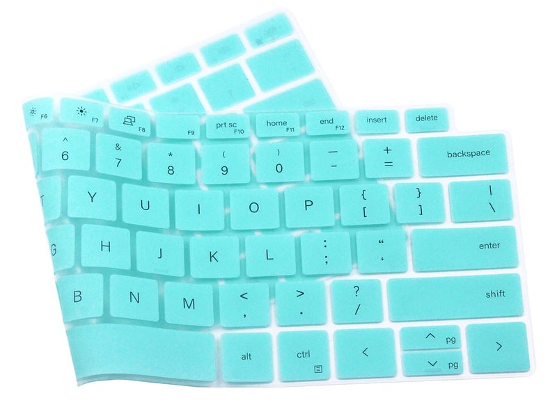 UHamn Keyboard Skin Cover Compatible with 2020 Dell XPS 13 9300 9310 13.4 inch Laptop, Dell XPS 15 15.6” 9500 9510 9520 9530 & Dell XPS 17 inch 9700 9710 9720 9730, Dell Precision 5760 5770 5560 5560 (Mint) - Image 4