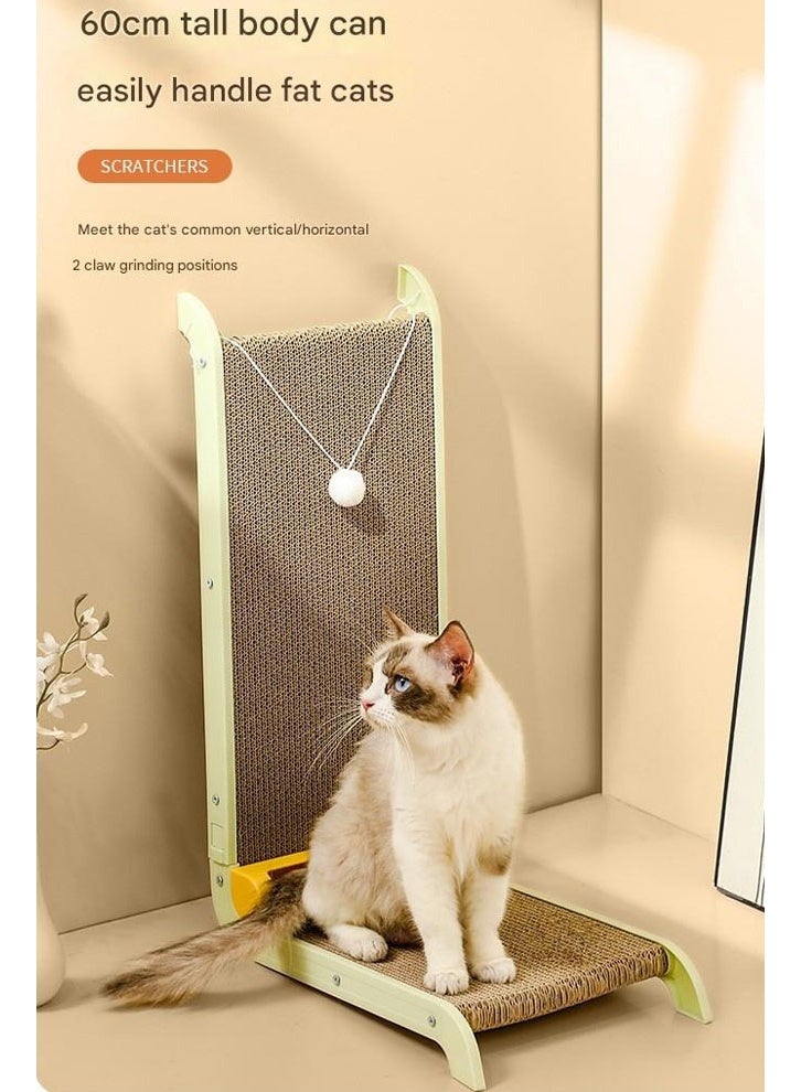 ZCM-HAPPY L-shaped Cat Scratching Board pet Claw Grinding Artifact large Cat Scratching Board Green Anti-Scratch Cat Toy - Image 4