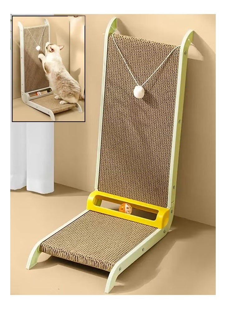ZCM-HAPPY L-shaped Cat Scratching Board pet Claw Grinding Artifact large Cat Scratching Board Green Anti-Scratch Cat Toy - Image 3