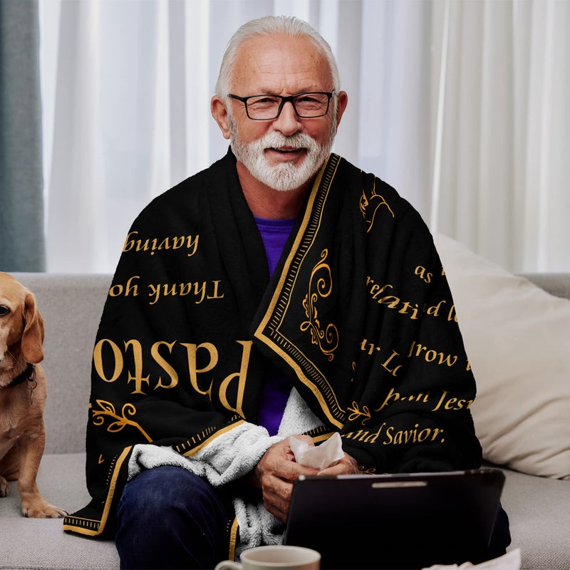 Kituzol Pastor Appreciation Gifts Blanket 50""X60"" - Unique Pastor Gifts - Gifts for Pastor - Pastors Appreciation Decorations Gift - Funny Gift Idea for Pastors Throw Blankets - Christian Pastor Gift - Image 2