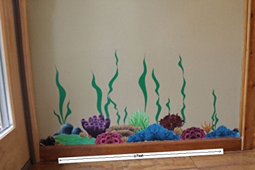Create-A-Mural Coral Reef Wall Decals Underwater Ocean Kids Wall Decor Stickers, Under The Sea Girls Boys Toddler Teen Bedroom, Baby Nursery, Bathrooms, Living Room, Playroom (Coral Reef) - Image 5