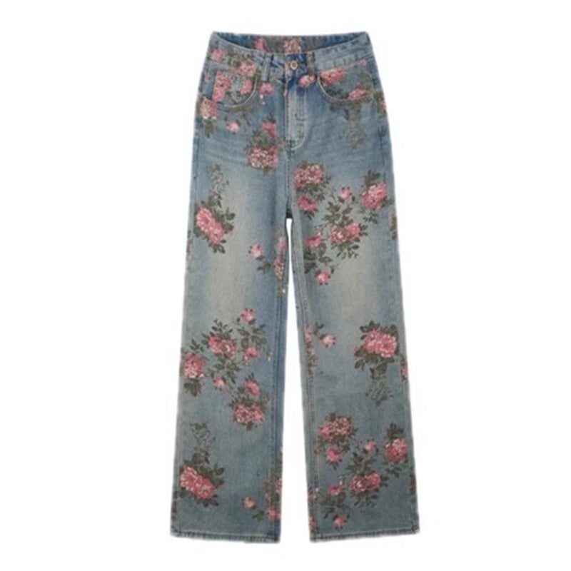 Unisex Classic Denim Jeans Loose Fit Daily Outdoor Wear - Image 1