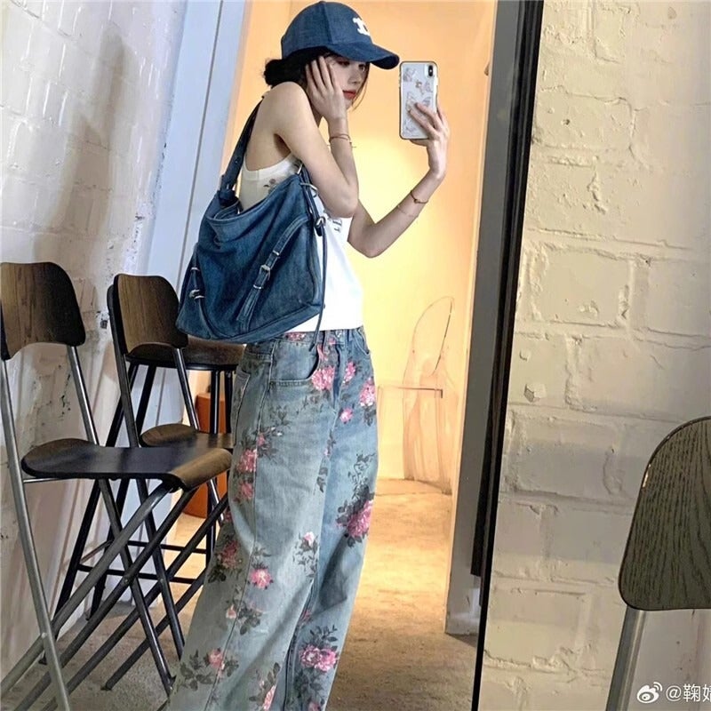 Unisex Classic Denim Jeans Loose Fit Daily Outdoor Wear - Image 3