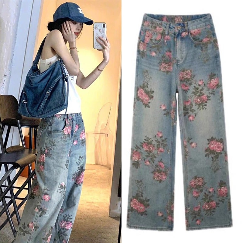 Unisex Classic Denim Jeans Loose Fit Daily Outdoor Wear - Image 5