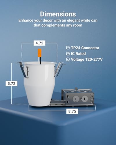 Sunco Lighting Sunco 4 Inch Recessed Lighting Housing Can, Remodel Air Tight Ceiling Cans, 120-277V,Hard Wired, TP24 Connector Included, Easy Install, IC Rated UL 4 Pack - Image 2