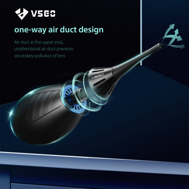 VSGO مجموعة تنظيف الكاميرا الاحترافية VSGO مع حقيبة محمولة، منفاخ هواء، قلم تنظيف العدسة، رذاذ، قطعة قطن، قماش متوافق مع كاميرات DSLR من كانون، نيكون، سوني والإلكترونيات الحساسة (VS-A3E) - Image 4