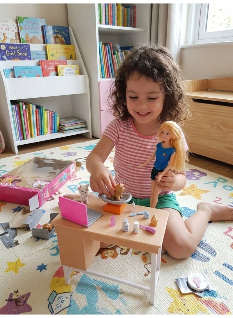 First Choice Pet Doctor Doll Set - Complete Play Set with Examination Desk, Animals, and Medical Accessories - Educational Toy for Children (Multicolor) - Image 2