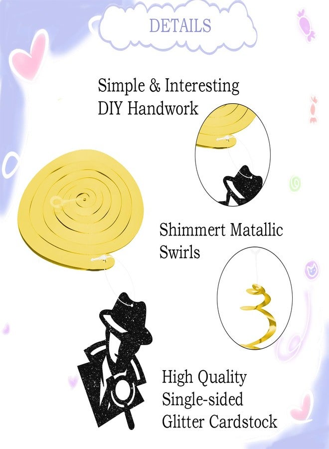 FORSHEEP 24pcs Mystery Party Hanging Swirl Decorations, Crime Scene Themed Ceiling Whirl Streamer Hanging Banner, Murder Mystery Hanging Swirls for Birthday Party Decoration - Image 3