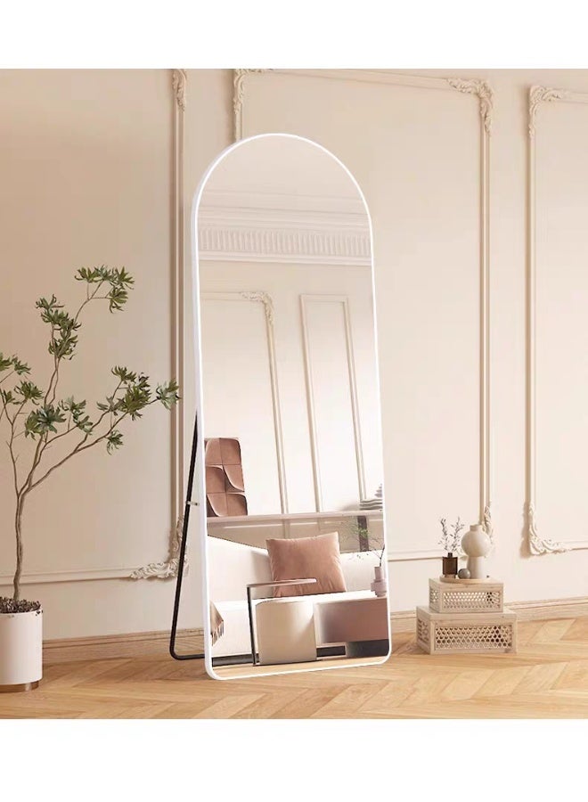 Noon East Full Length Rectangular Shape Mirror With Stand, Arched Wall Mirror, White Floor Mirror Freestanding, Wall Mounted Mirror for Bedroom Living Room - Image 3