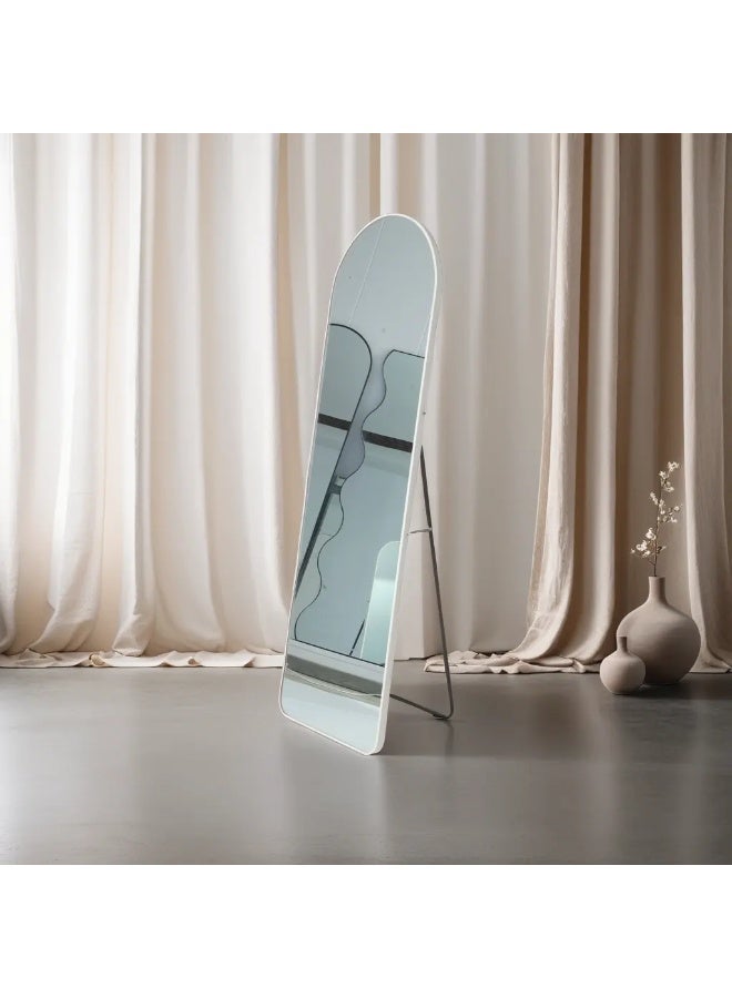 Noon East Full Length Rectangular Shape Mirror With Stand, Arched Wall Mirror, White Floor Mirror Freestanding, Wall Mounted Mirror for Bedroom Living Room - Image 4