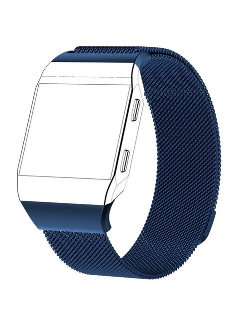 Replacement Strap For FITBIT Ionic Milanese Watch Band, Large Size : 24X2.2cm Blue