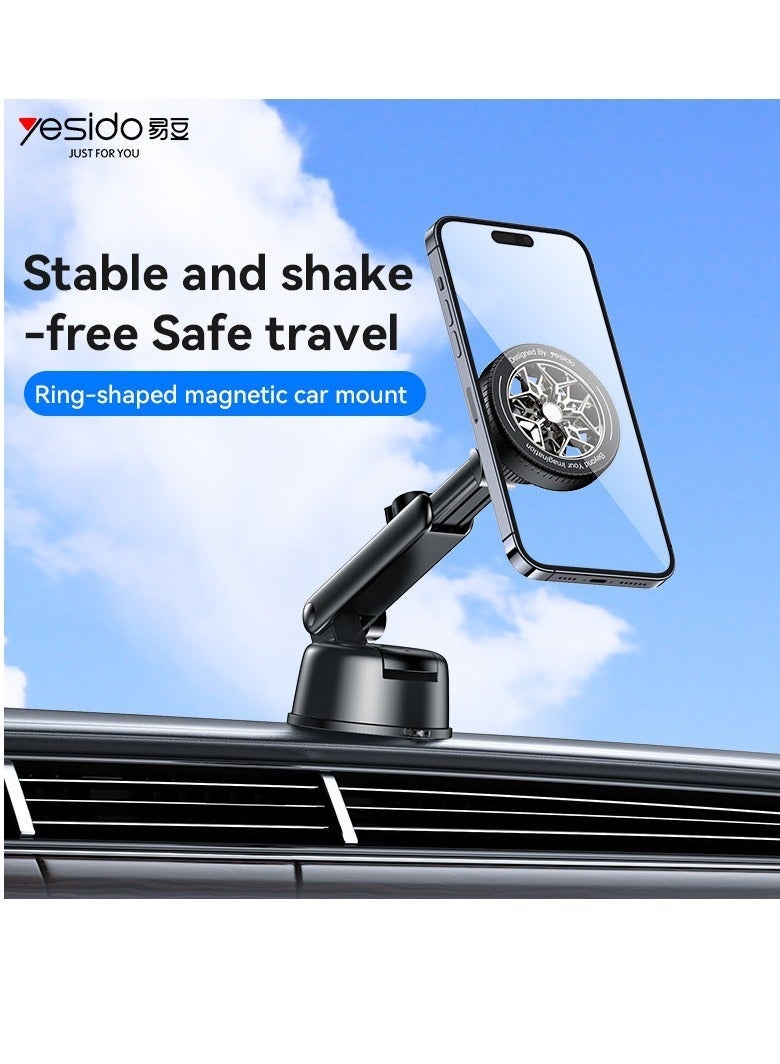 Yesido C266 360Â° Rotatable Ring Shaped Magnetic Car Phone Holder for Dashboard - Image 2