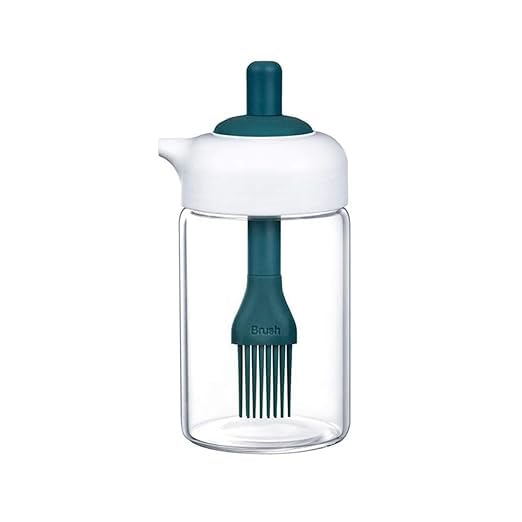 Botash Borosilicate Glass Food Storage Jar with Brush for GheeButterOil StoppersOil Storage Bottle Container with Brush for KitchenUpdate Model1pcsMulticolour - Image 1
