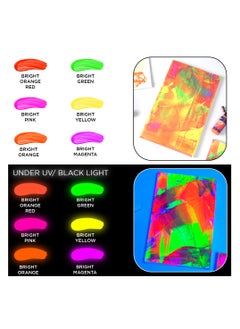 Bluebird  Acrylic Paint Neon Colors Student DIY Painting Pack Non-Toxic Art & Craft for Artists, Kids, Adults & Hobby Painters Set of 6 x 75 ml  - Image 2