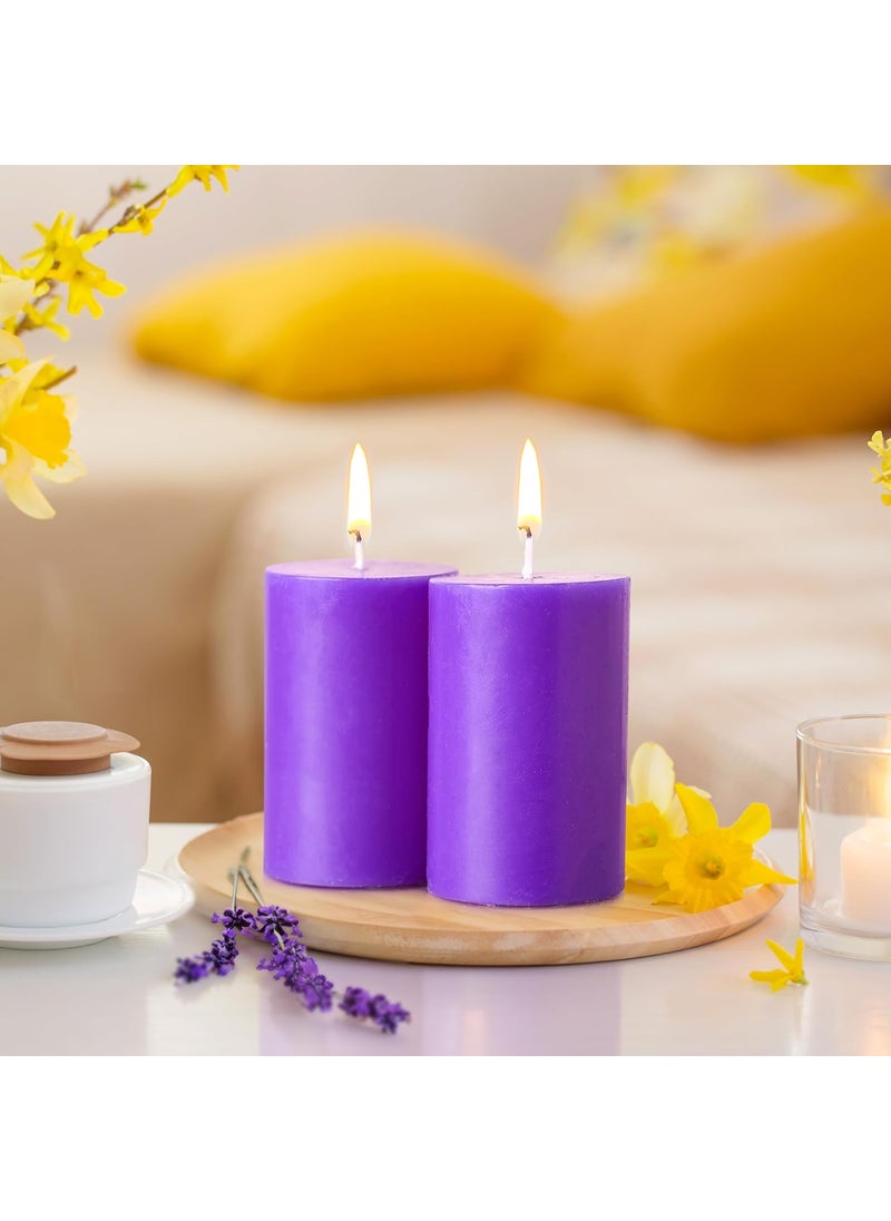 IRIS IRIS Wax Homefragrances Pack Of 2, Fragrance Pillar Candles- 120G Each- 2"X 3" (Lavender)  - Image 2