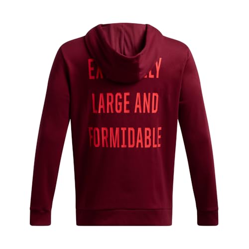 Under Armour Men's Project Rock Red One E.L.F. Hoodie, (625) Cardinal / / White, X-Large - Image 3