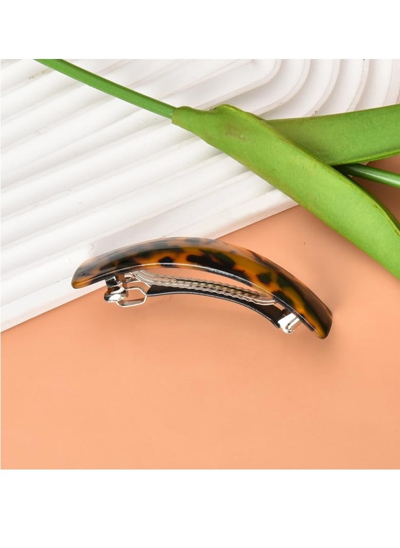 ANC Tortoise Shell Hair Clip French Hair Pins Barrettes for Women Retro Style Vintage Hair Accessories Headwear Hair Jewelry 2 PCS Acetate Hair Clips Pin for Long Short Fine Hair No Slip  - Image 3