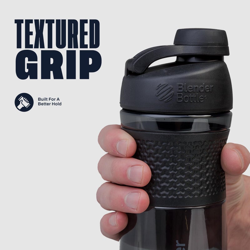 BlenderBottle SportMixer Shaker Bottle Perfect for Protein Shakes and Pre Workout, 20-Ounce, Black - Image 3