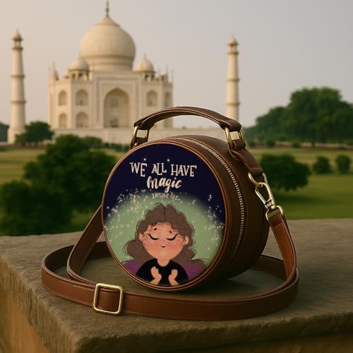 Kalankit Sling Bag For Women | Crossbody Travel Bag For Girl, Woman Round Sling Bag | Cute Birthday Gifts For Teenage Girls, Rakhi, Rakshabandan Gift For Sister, Side Women Handbags, Blue - Image 3