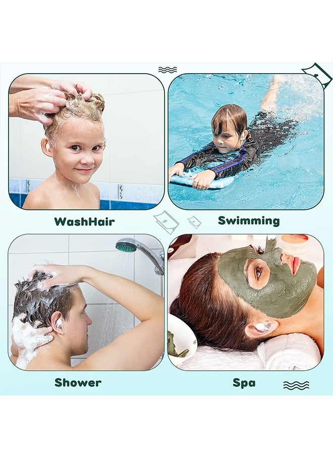 Generic 60Pcs Baby Waterproof Ear Stickers Ear Covers for Swimming Shower Ear Protectors with Ear Plugs for Kids Newborn Disposable Ear Covers for Shower Surfing Snorkeling and Other Water Sports (Blue)  - Image 4