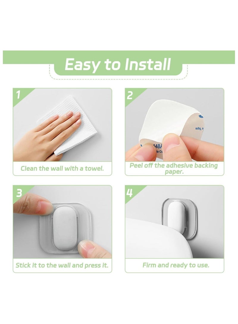 Captaintech 12PCS Door Stoppers Wall Protector from Furniture, Rubber Door Knob Wall Protector, Self-Adhesive Door Handle Bumper Silencer Home & Office Walls, Self-Adhesive Door Stops Door Handle Bumper Pads - Image 2
